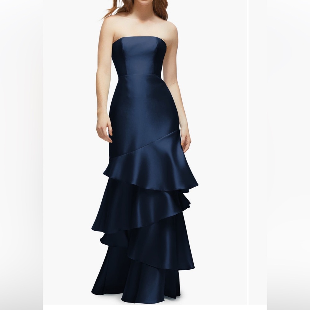Dessy Collection - Ruffle Tiered
Satin Twill Gown